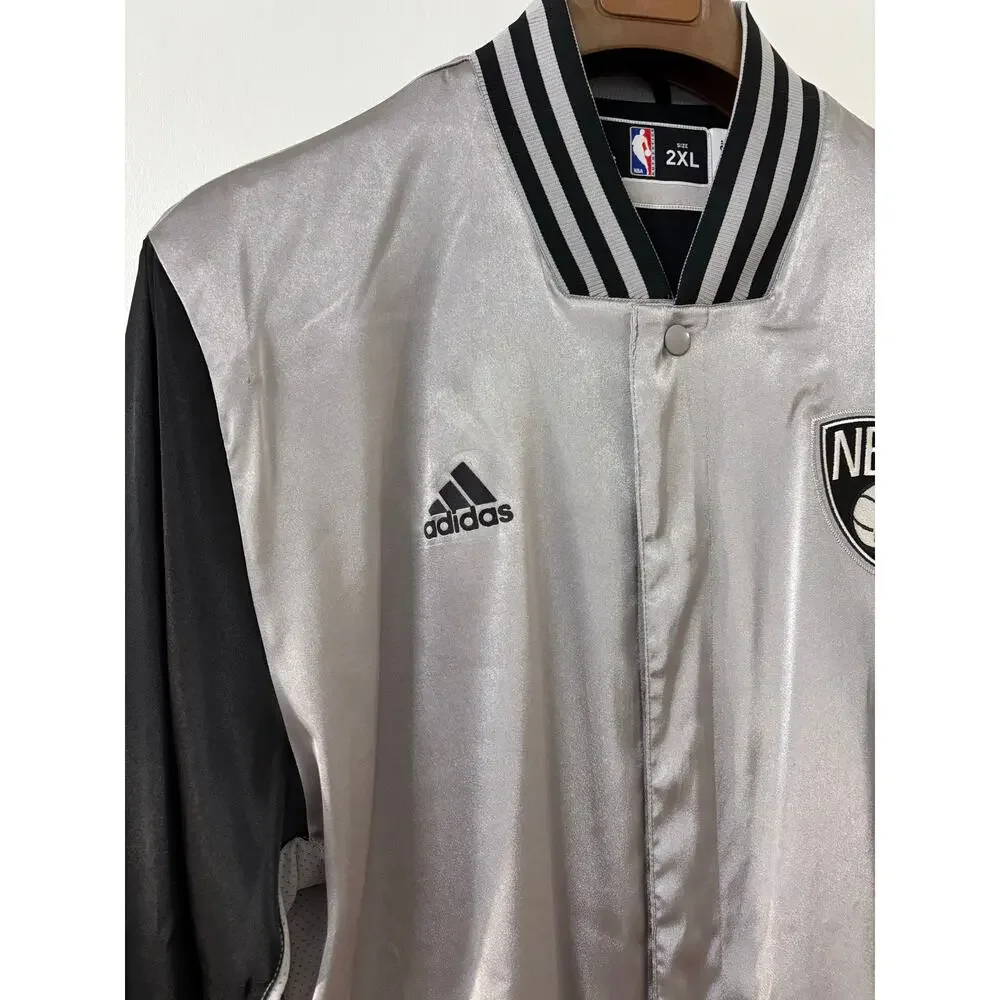 Adidas Brooklyn Nets On-Court Shooting Shirt Men's 2XL Silver Gray Basketball